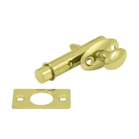 Dendesigns Mortise Bolt; Bright Brass - Solid Brass DE831490